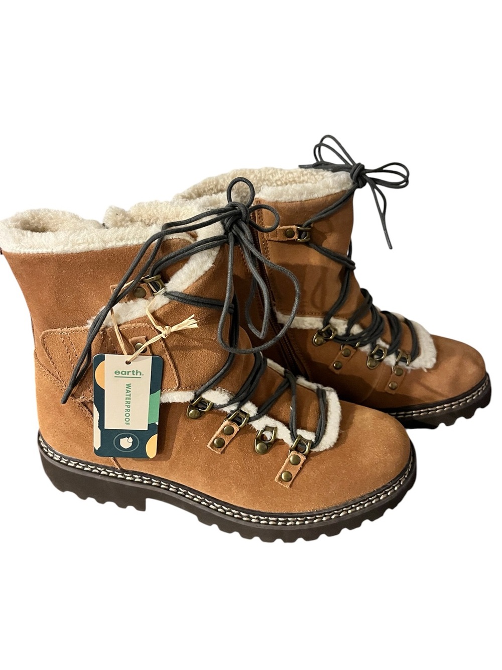 Earth Origins Kodiak Glacier Waterproof Hiking Winter Snow Boots Brown 8.5.